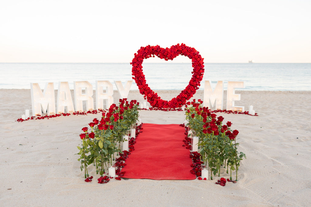 Heart Arch Marriage Proposal Setup - detail view 7 | Forever Lovies