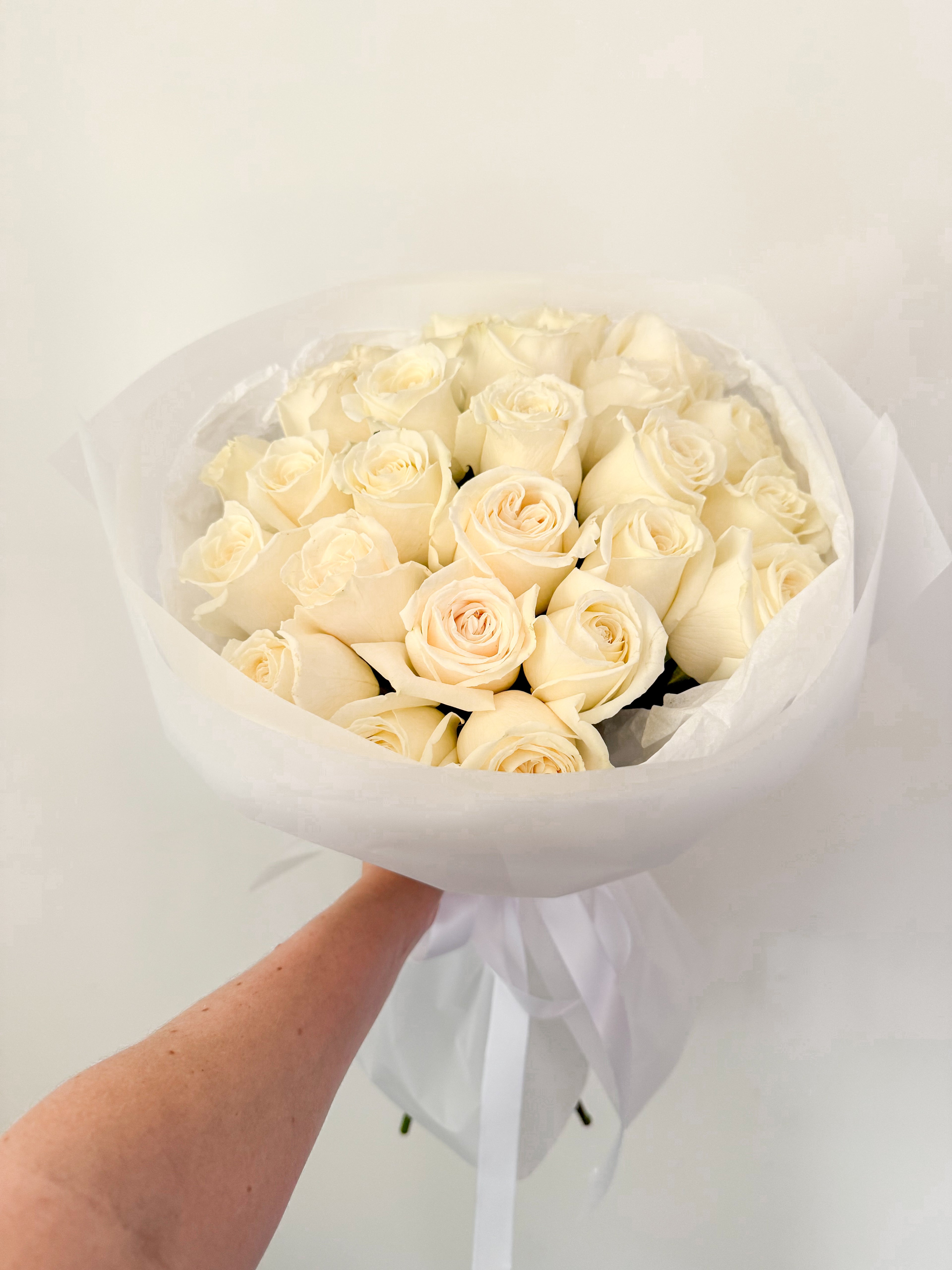 Timeless Love - White Roses Bouquet