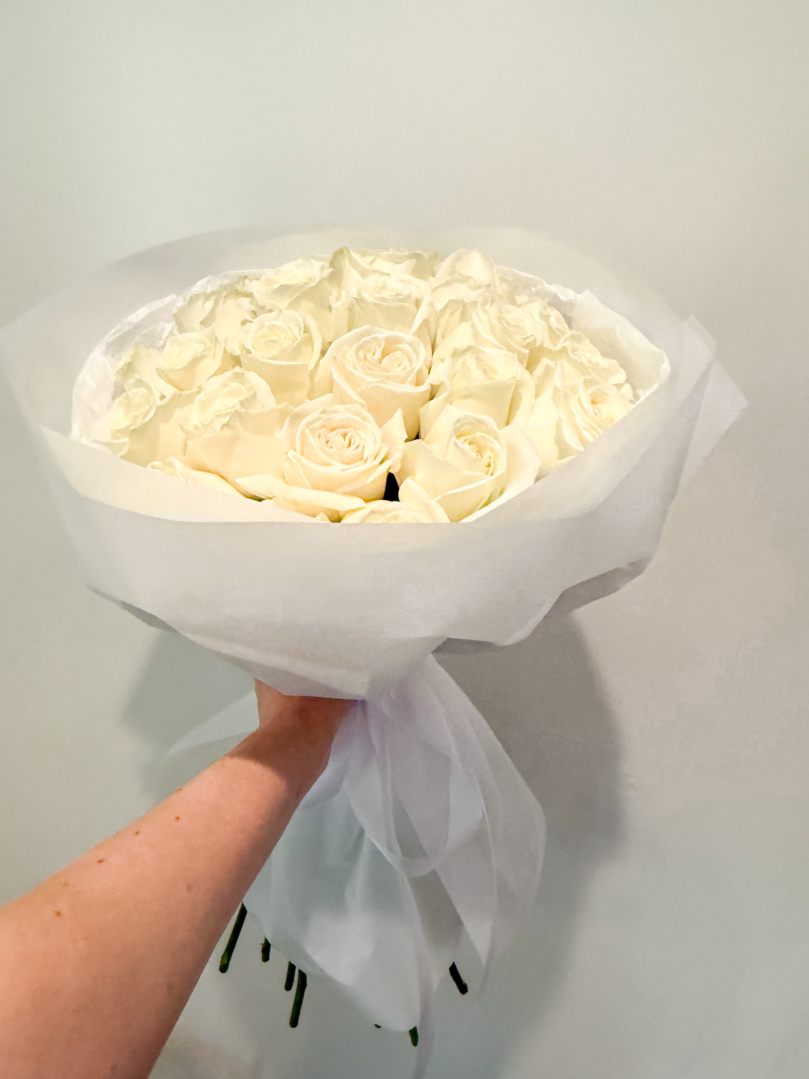 Timeless Love - White Roses Bouquet