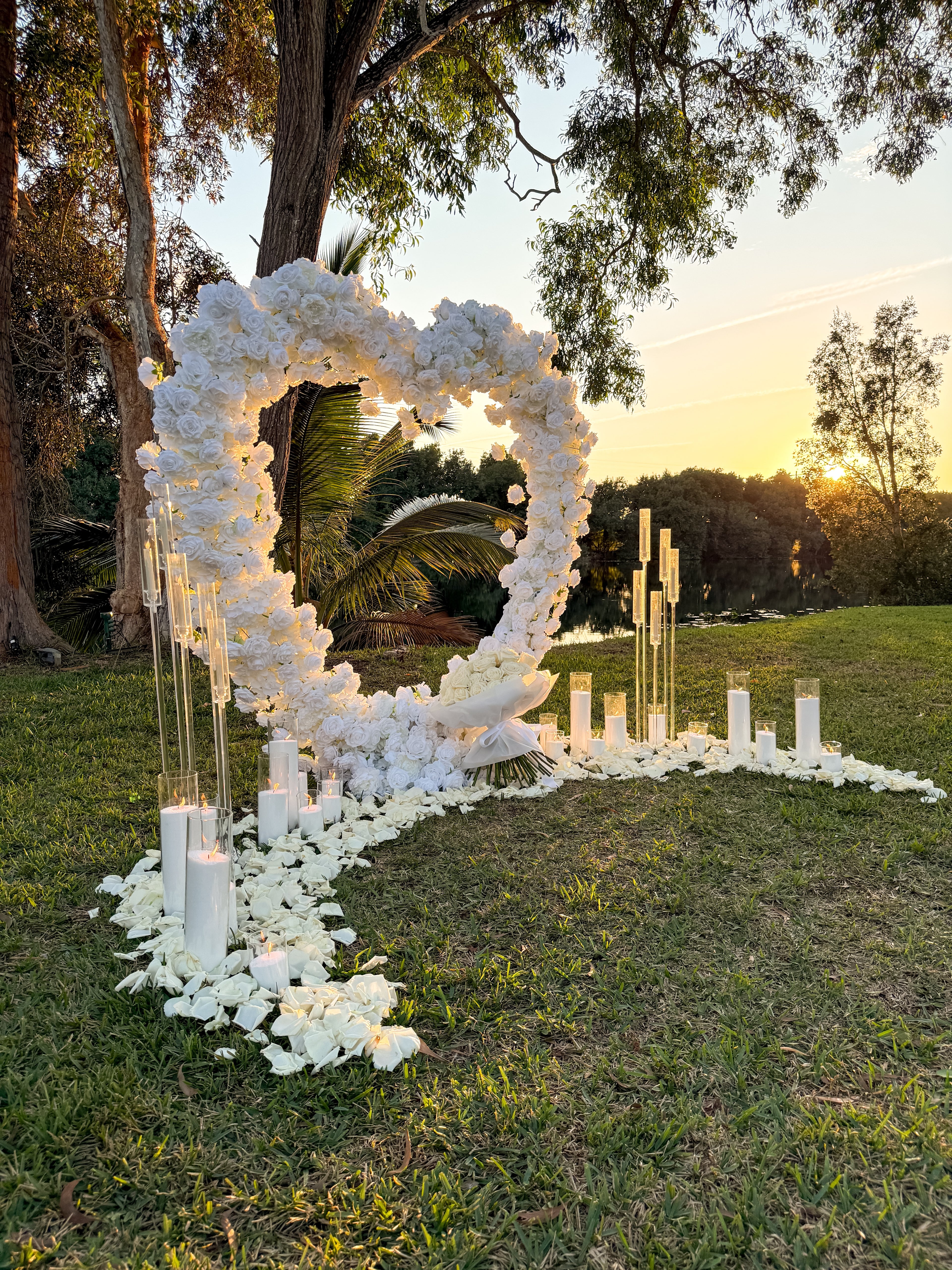 Heart Arch Marriage Proposal Setup - detail view 4 | Forever Lovies