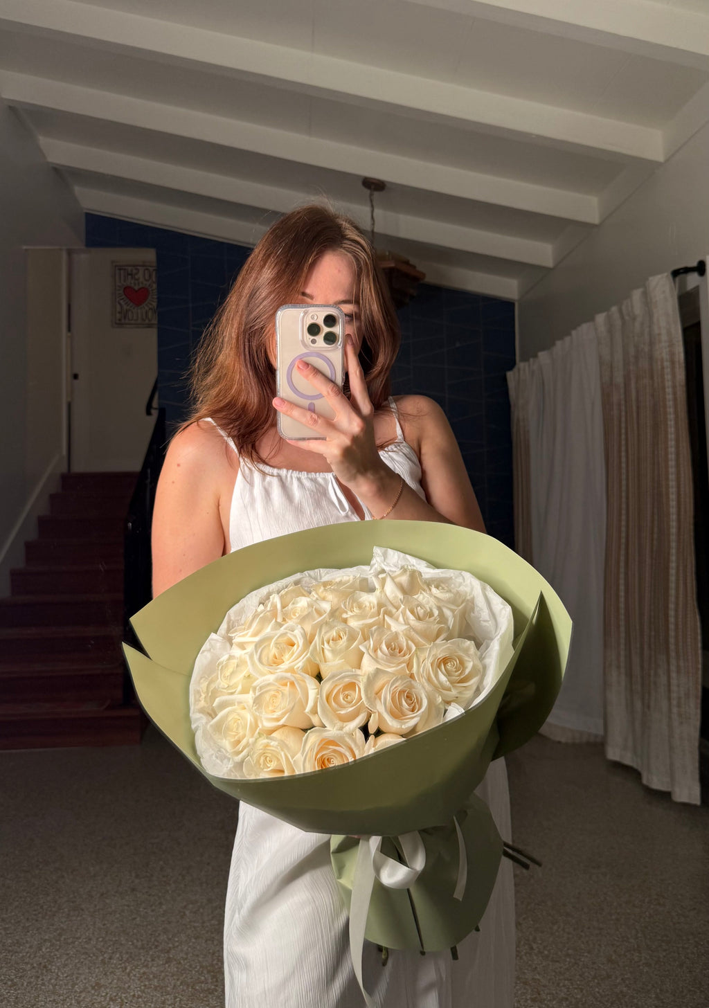 Timeless Love - White Roses Bouquet